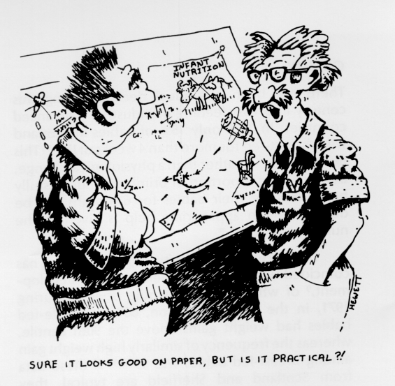 Looks Good cartoon, copyright Lact-Aid Int'l, Inc. all rights reserved. Reprinted from Keeping Abreast Journal.